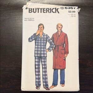 Butterick Men's Pajama and Robe Pattern